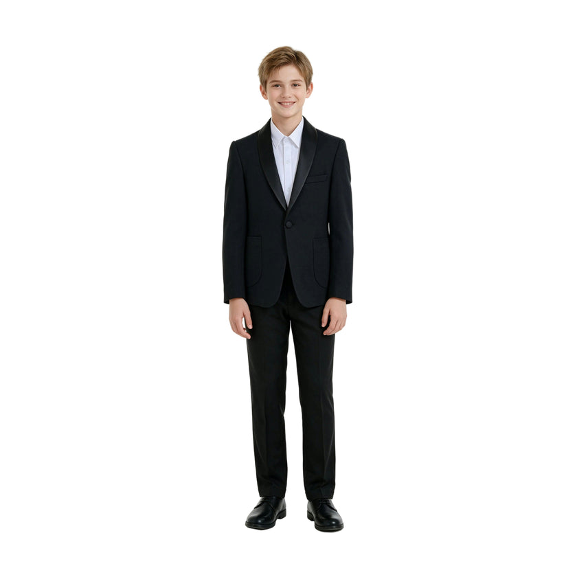 Navy Mason Single‑Button Blazer Suit Set
