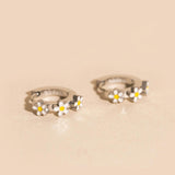 Daisy 3D Huggie Hoop Earrings