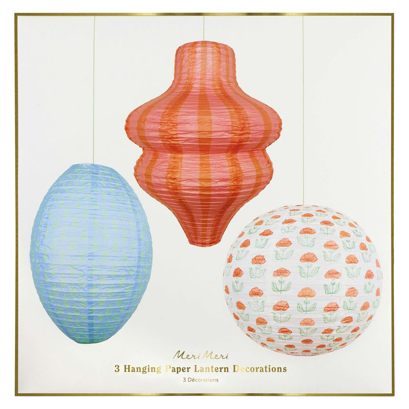 Flora Orange & Blue Lanterns