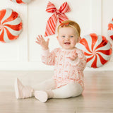 Candy Cane Lane Christmas Long Sleeve Romper