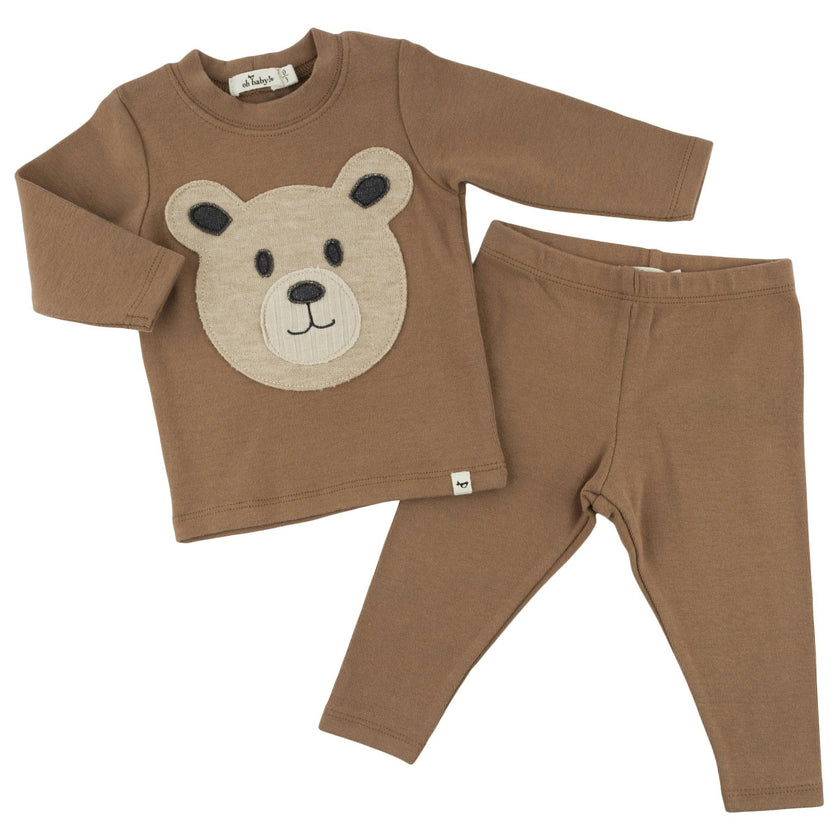 Bear Face Baby Rib 2pc Set