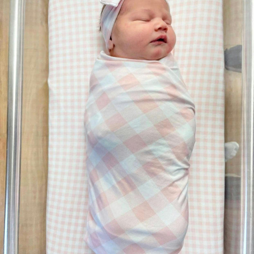 Sunday Picnic, Pink Blush - Bamboo Newborn Nest