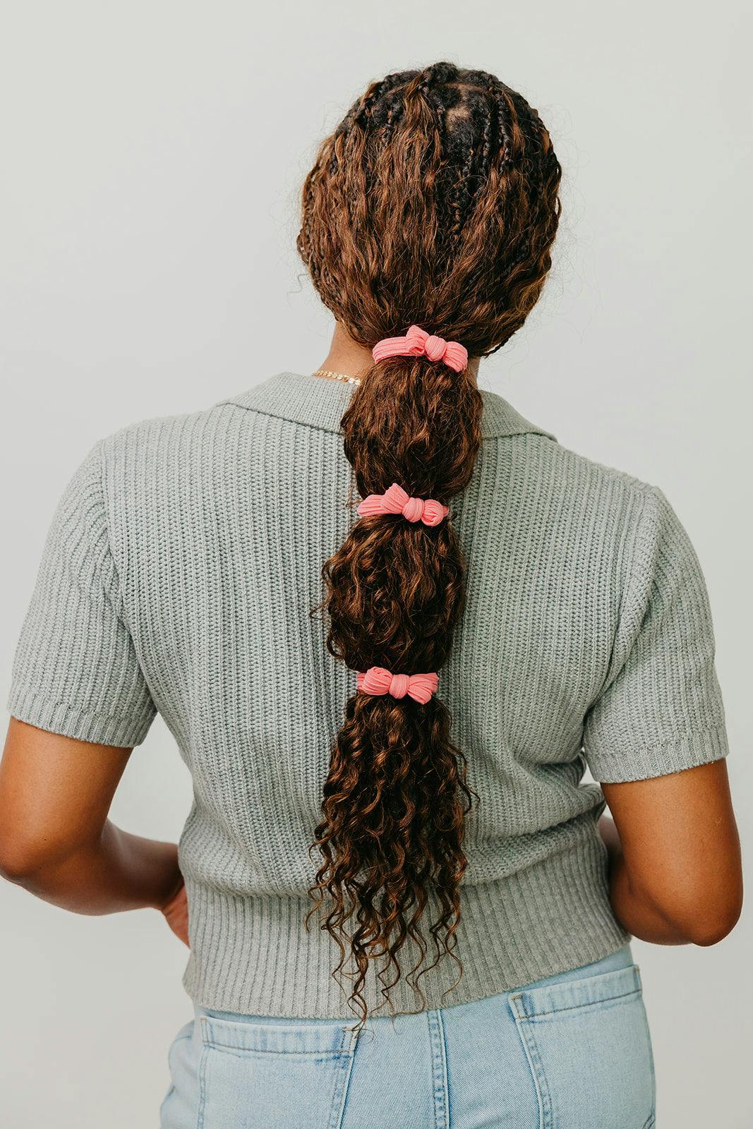 BOW SLICK BACK PONYTAILS (PACK OF 3)