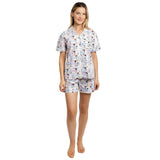 Women's Drawbertson Longhorns Short PJ Set - Organic Cotton Poplin