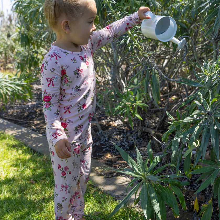 Bows & Blooms Bamboo Kids Pajamas