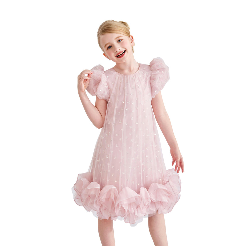 Pink Thalina Ruffle Dress