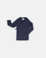 Cotton Wrap Top - Ribbed