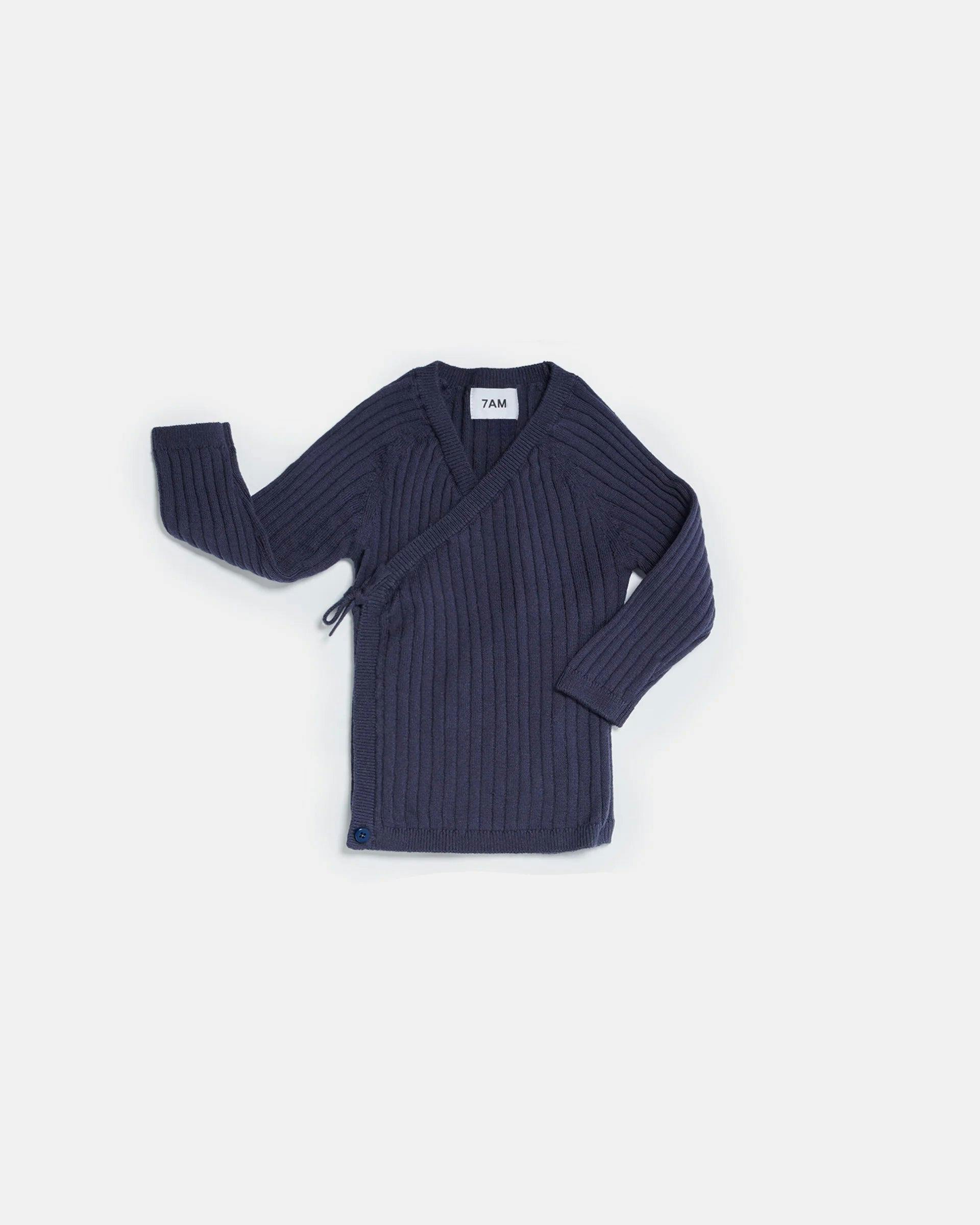 Cotton Wrap Top - Ribbed