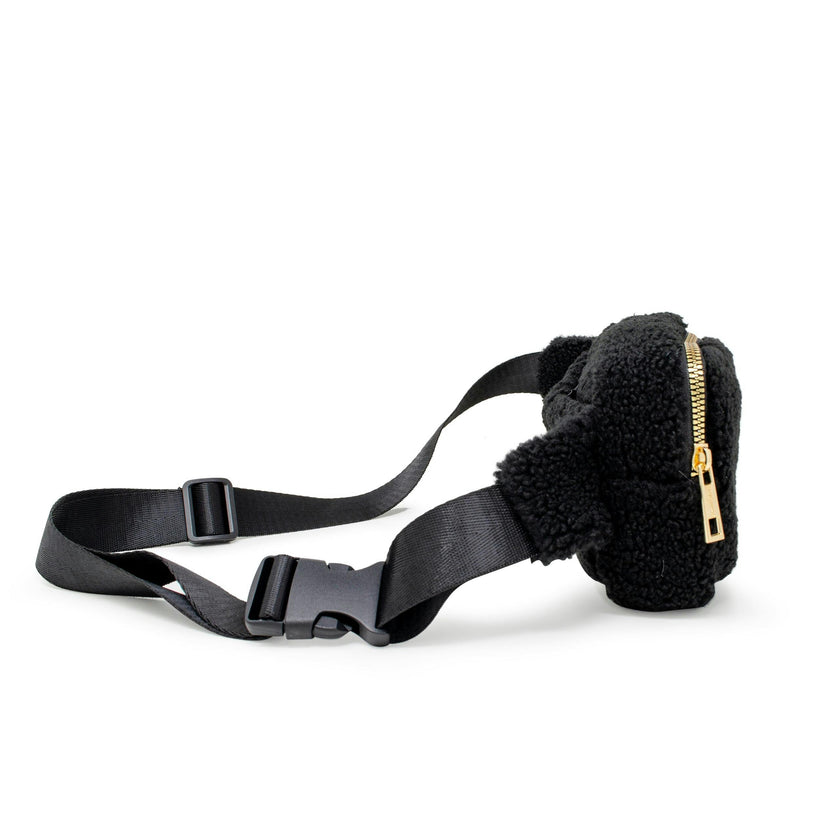 Fuzzy Belt Bag with Heart for Kids