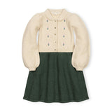 Organic Button Front Collared Sweater Dress