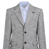 Beige Oscar Textured Blazer Suit Set with Shirt
