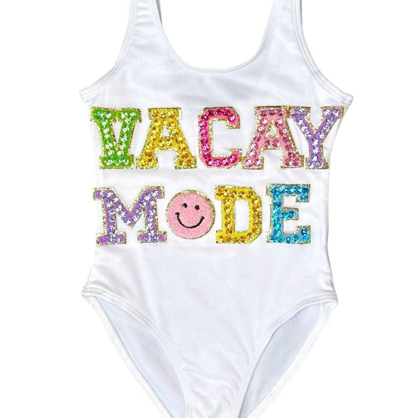 Crystal Vacay Mode Sleeveless One-Piece Swimsuit