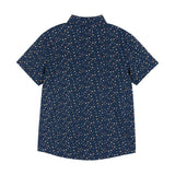 Navy Floral Print Buttondown Shirt