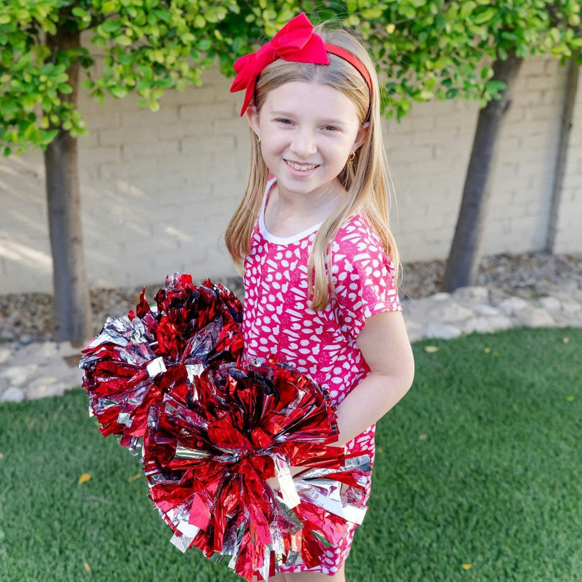 Emery Girls' Short Set - Pep Rally Red