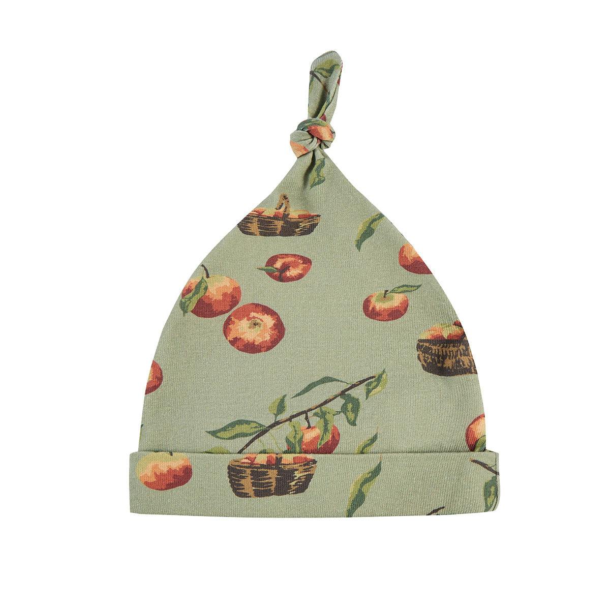 Apple Orchard Organic Cotton Knotted Beanie Hat