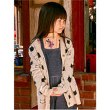 Floral Print Ribbed Long Sleeve Mock Neck Top, Yellow