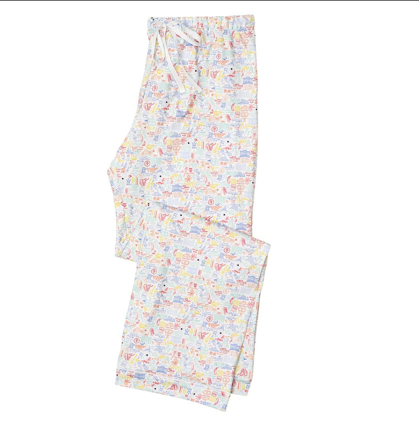 Rhode Island Women’s Front Long Pajama Set