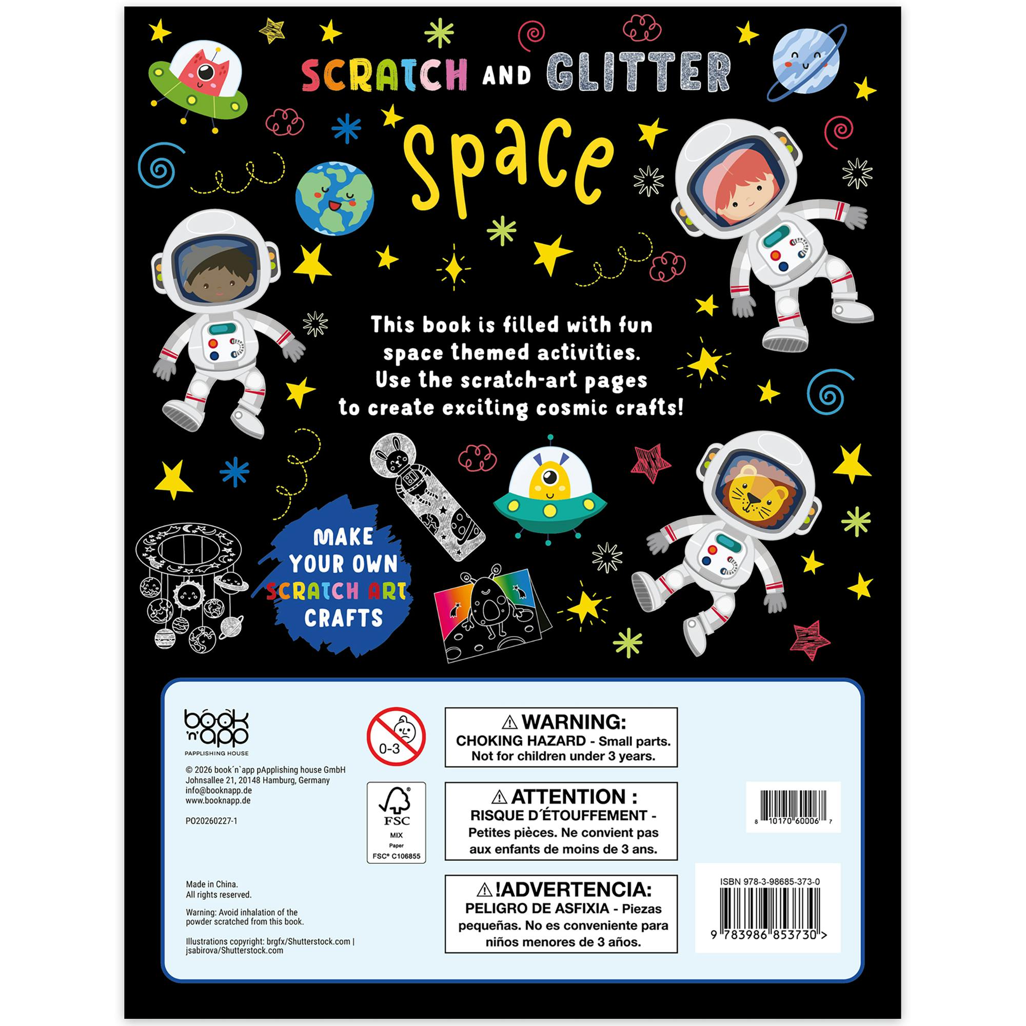 Scratch & Glitter Activity Book: Space