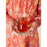 Floral Print Long Sleeve Curved Waist Pocket Dress, Multi