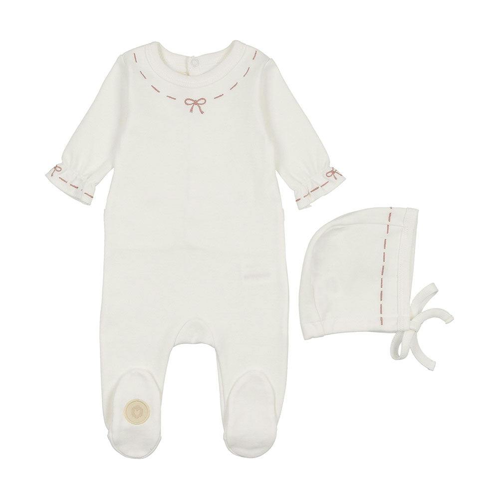 Soft Stitches Footie & Hat Set