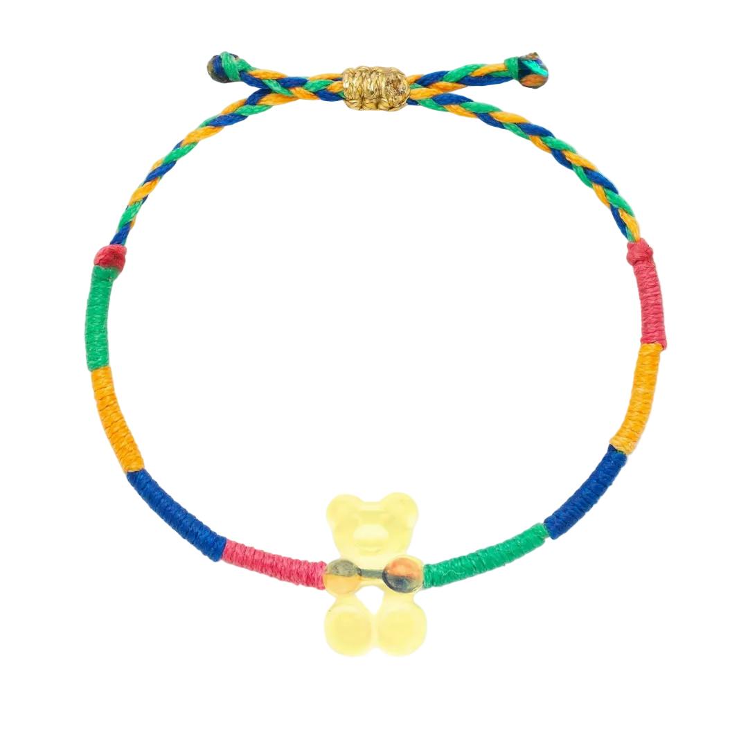 Kids Yellow Gummy Bear Rainbow Bracelet