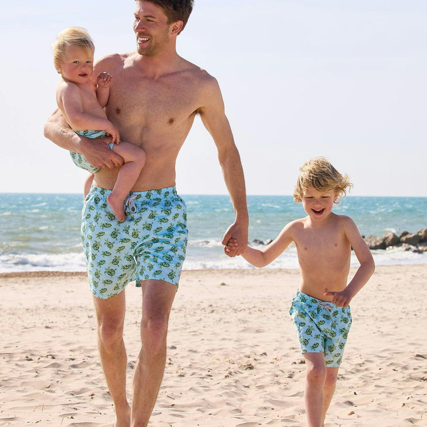Mens Daddy & Me Swimshorts in Turtle