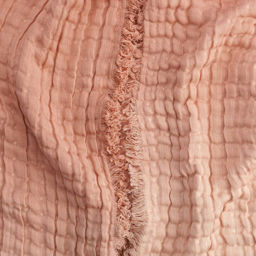 Multi-Layer Cotton Muslin Baby Blanket (Blush Ombre)