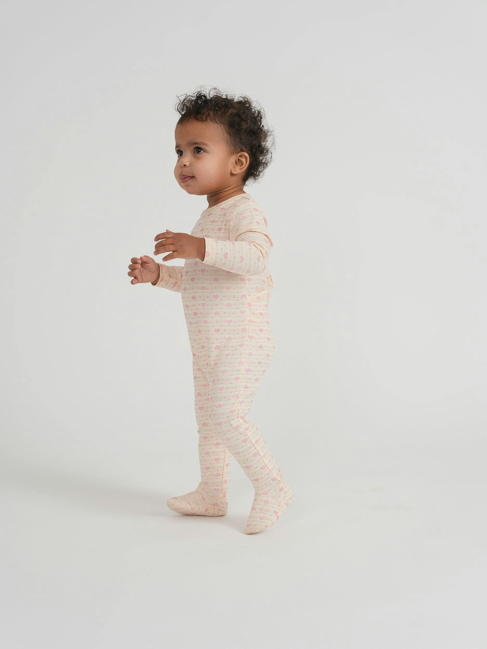 Stripped Dotted Heart and Star Onesie
