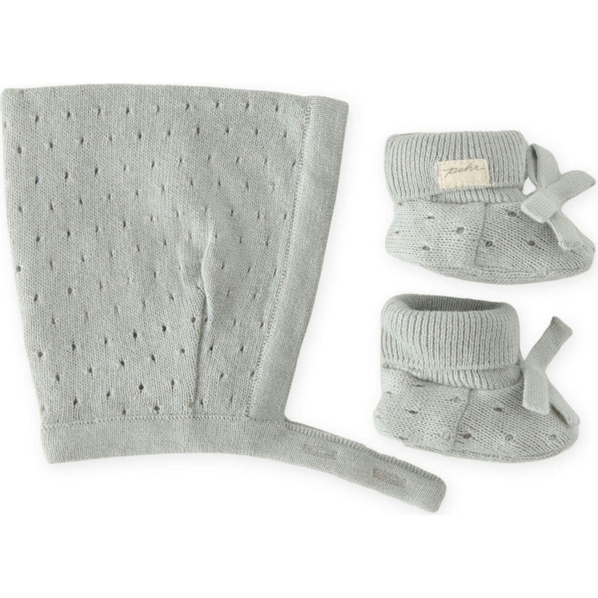 Pointelle Knit Gift Set - Soft Sea