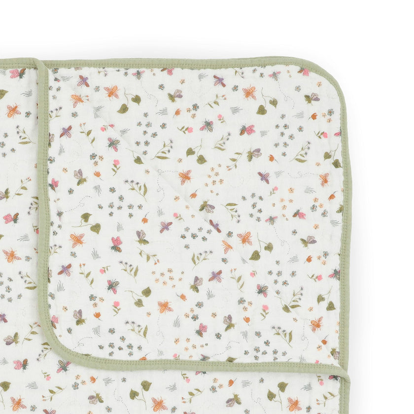 Original Cotton Muslin Quilt - Garden Bees