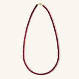 Ruby Faceted Beaded Necklace