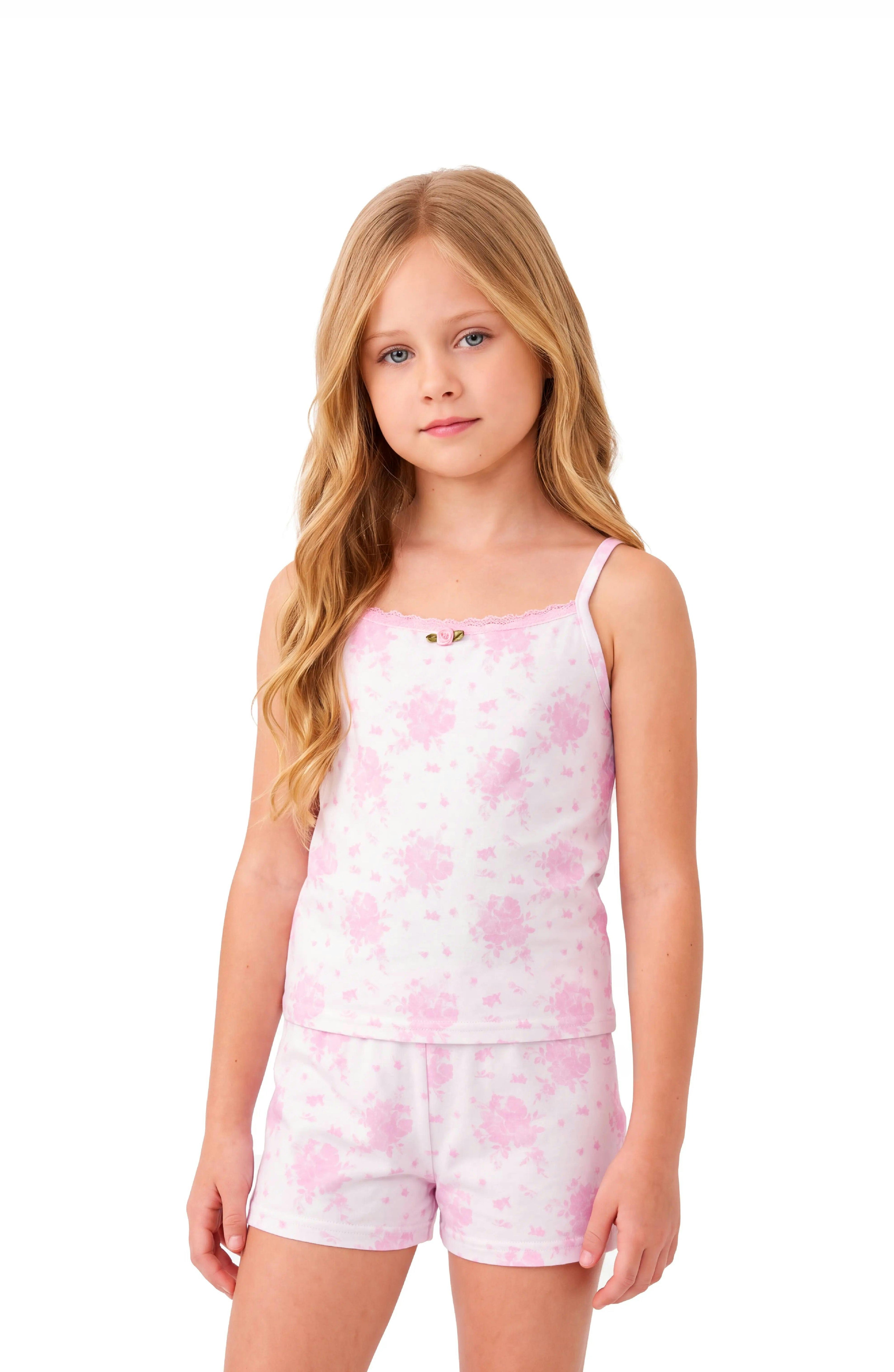 Floral Print Cami Jersey Set
