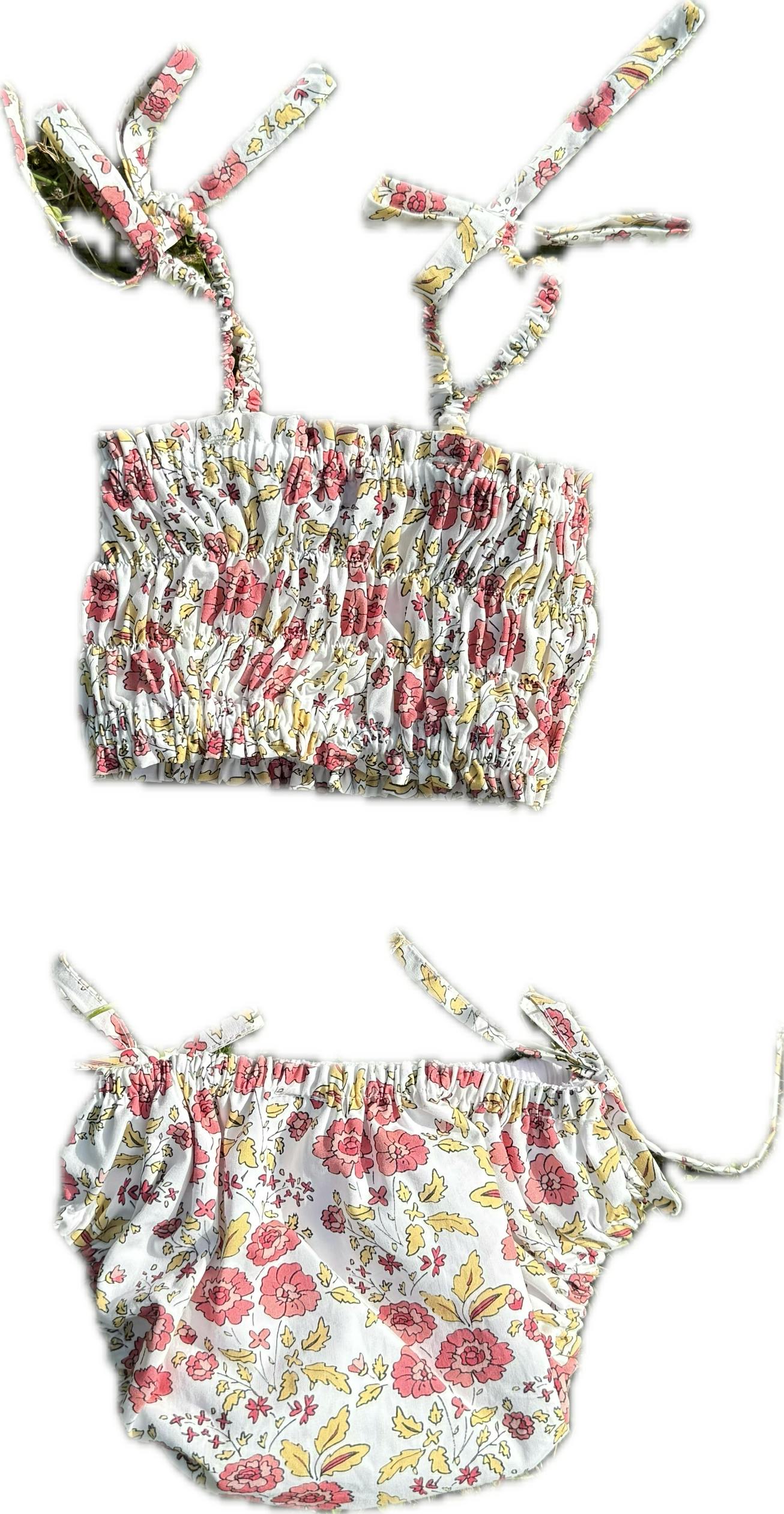 Arena Girls' Bikini – Red Floral Print