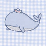 Bubbly Sailor Whales Blue - Sleeveless Jon Jon
