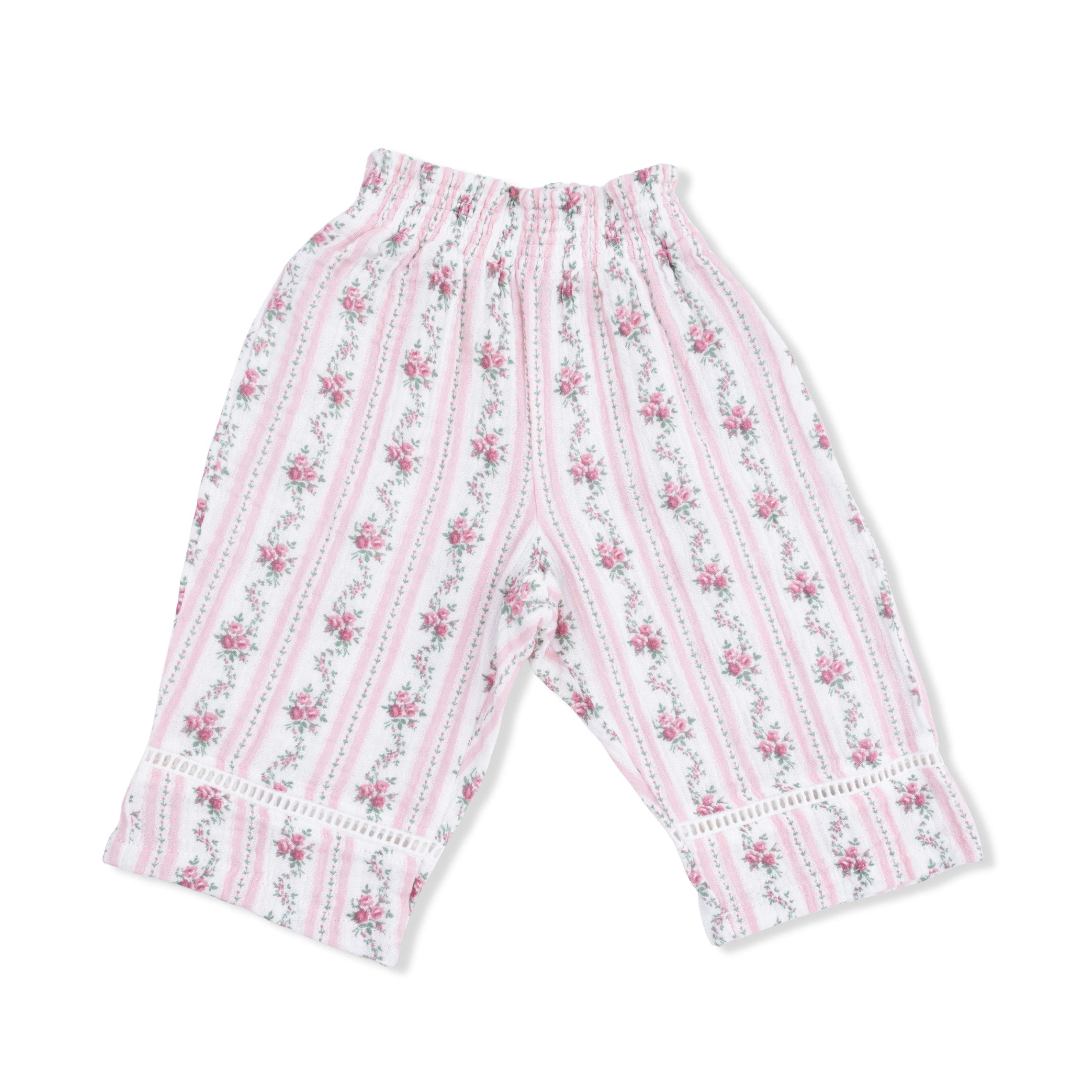 Winding Roses Stripe - Peplum Tank and Smocked Waist Pants