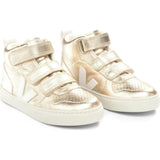 VEJA V-10 High Top Velcro Sneakers - Platine