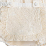 Cream Romper with Lace Detail