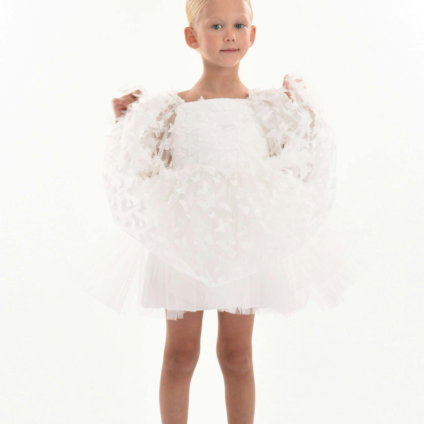 White Bell Mariposa Dress