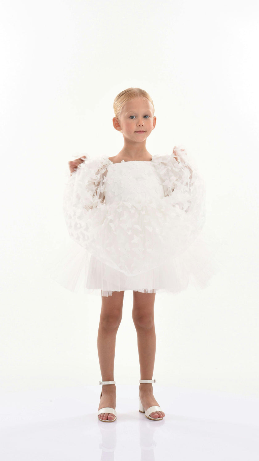 White Bell Mariposa Dress