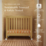 Origami Mini Crib in Honey