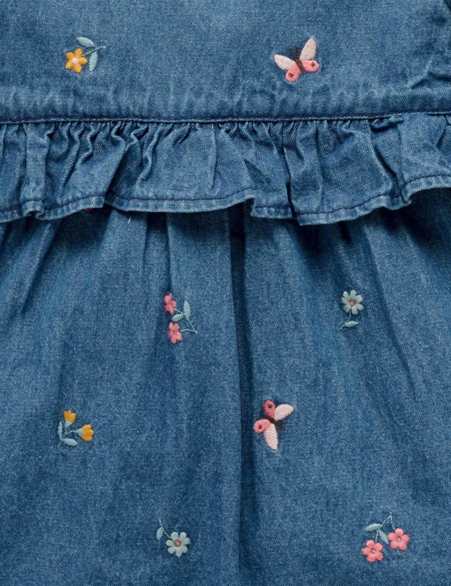 Denim Embroidered Dress Ladybird Broderie