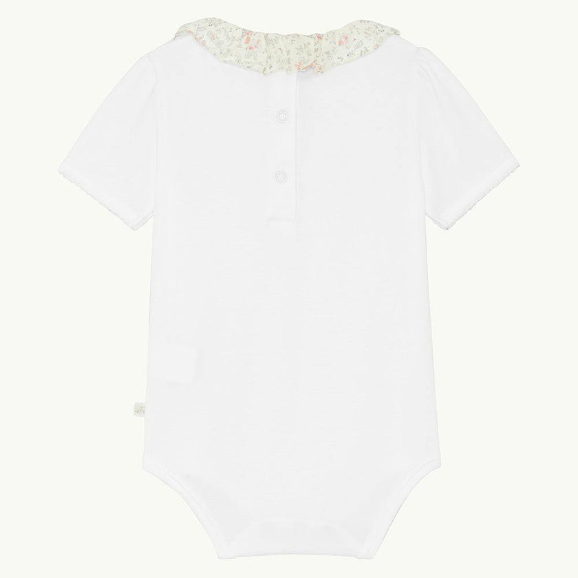Ana Athena Ruffle Collar Short Sleeve Onesie