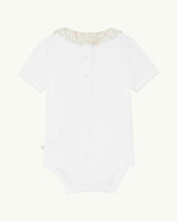 Ana Athena Ruffle Collar Short Sleeve Onesie