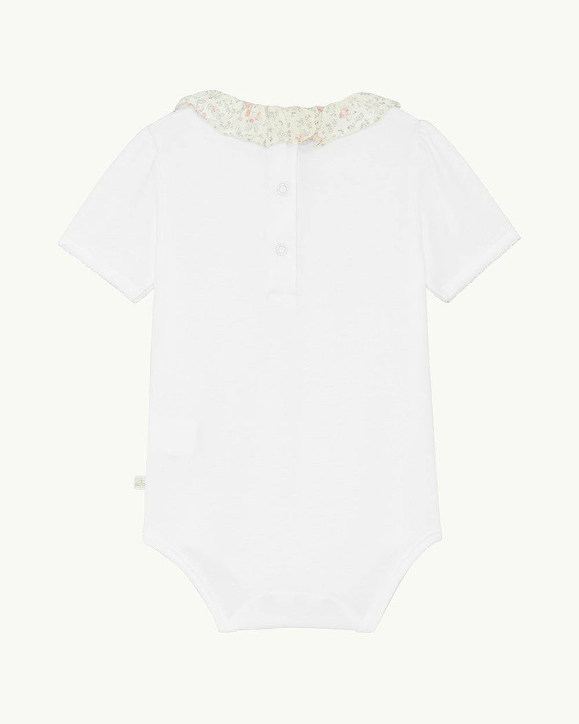 Ana Athena Ruffle Collar Short Sleeve Onesie