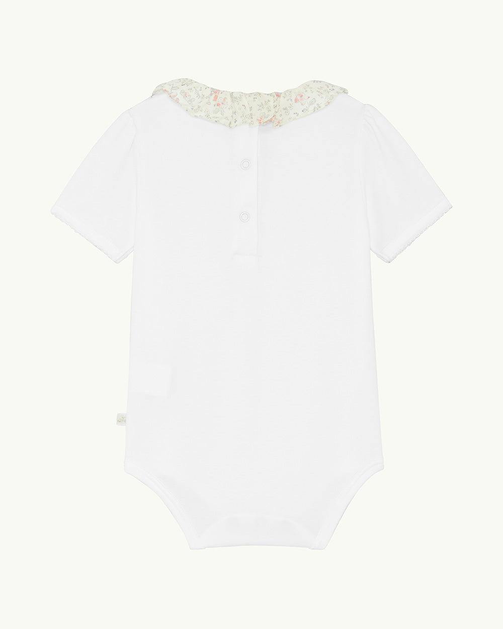 Ana Athena Ruffle Collar Short Sleeve Onesie