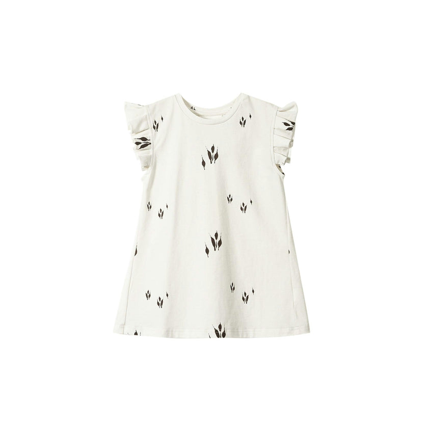 Girls Jersey Box Pleated Sleeve Dress
