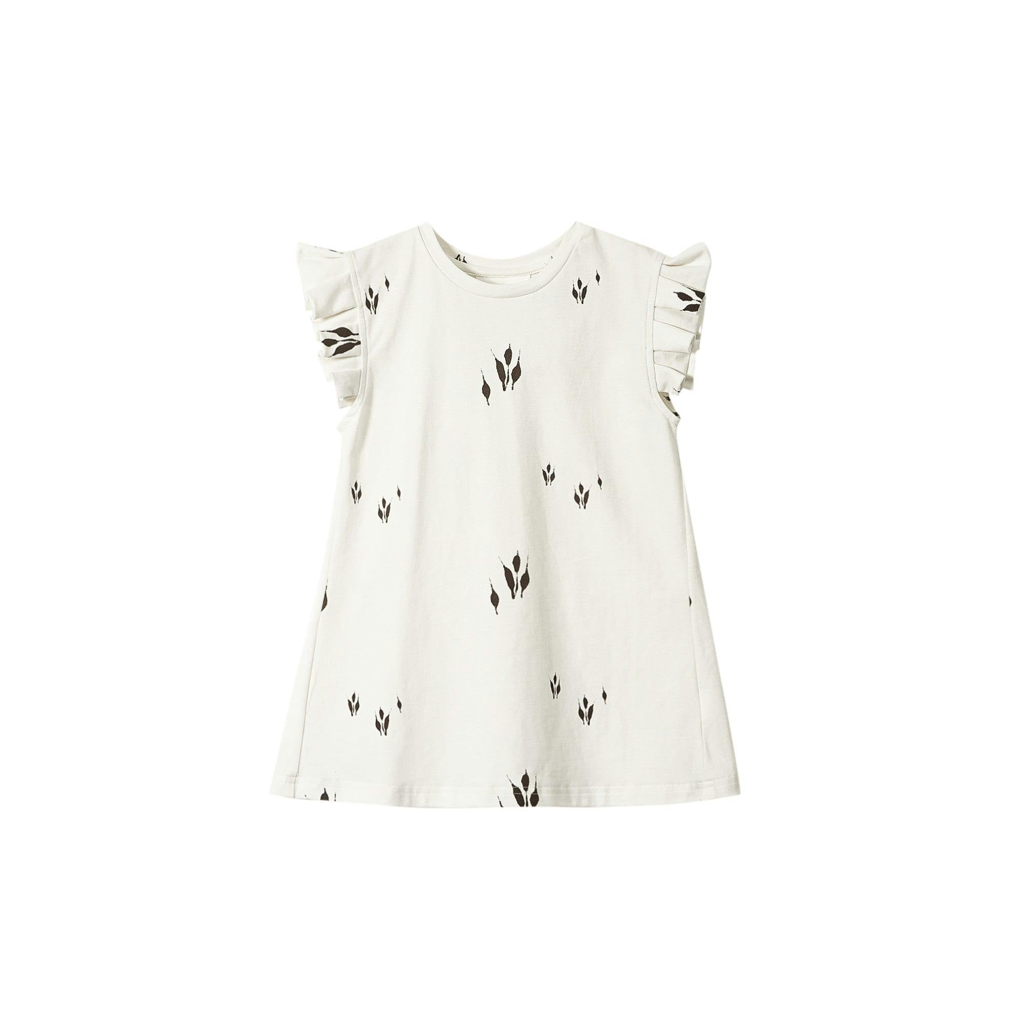 Girls Jersey Box Pleated Sleeve Dress