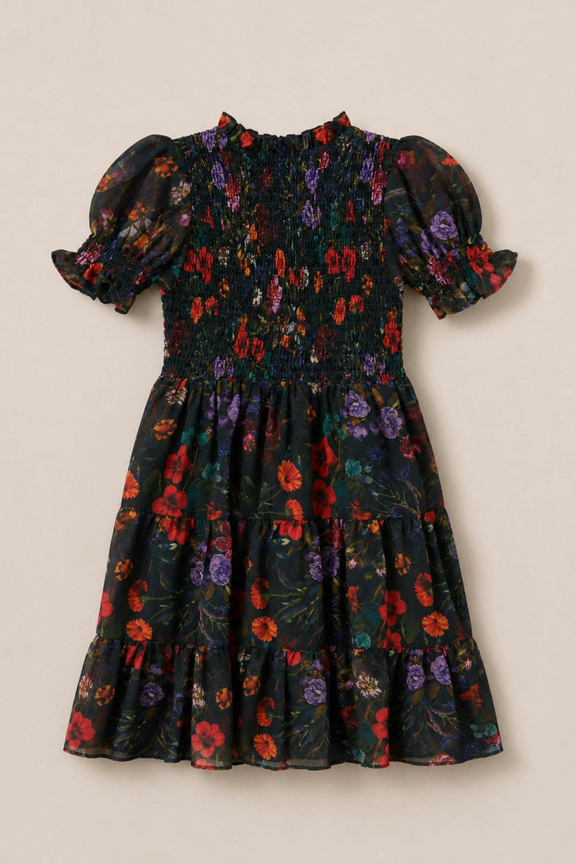 Mini Cordelia Dress in Evergreen Vivid Meadow