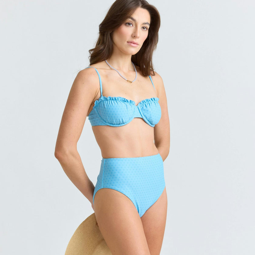 women's le marin dot high waist bikini bottom