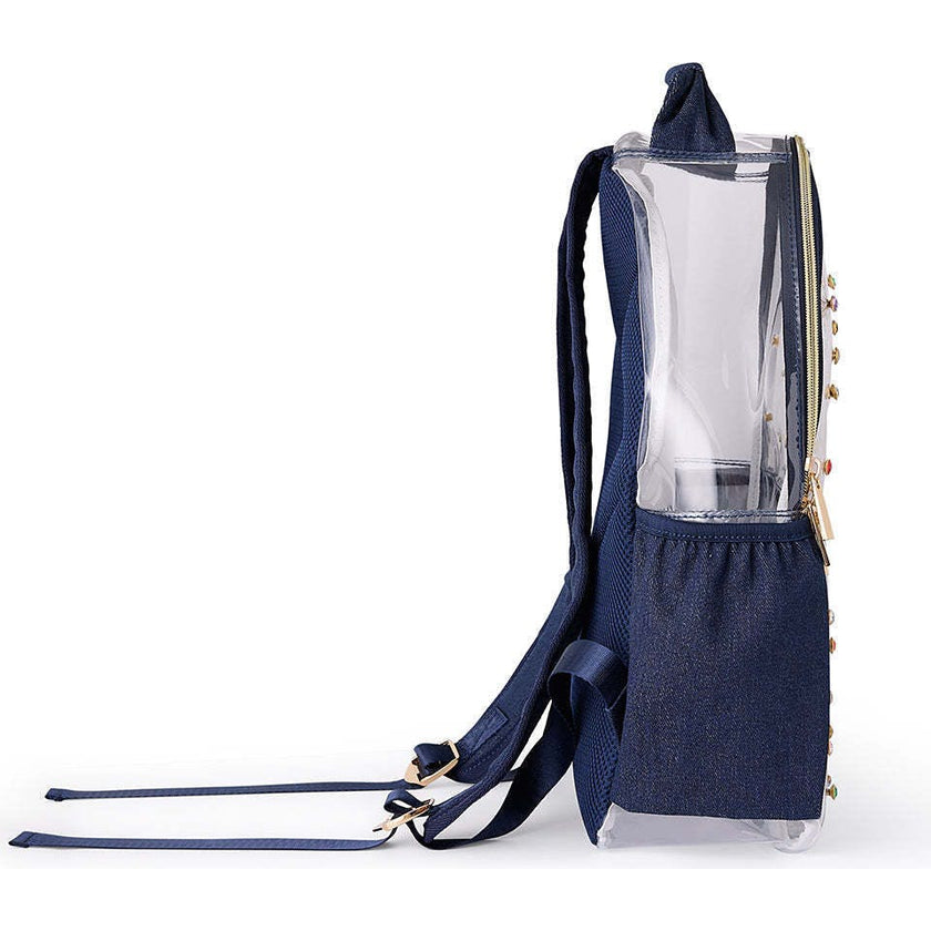 Denim and Gems Clear Backpack
